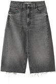 THE WHOLE LOT ZIP TWIST FRAY グレーウォッシュハーフデニム (AIT)