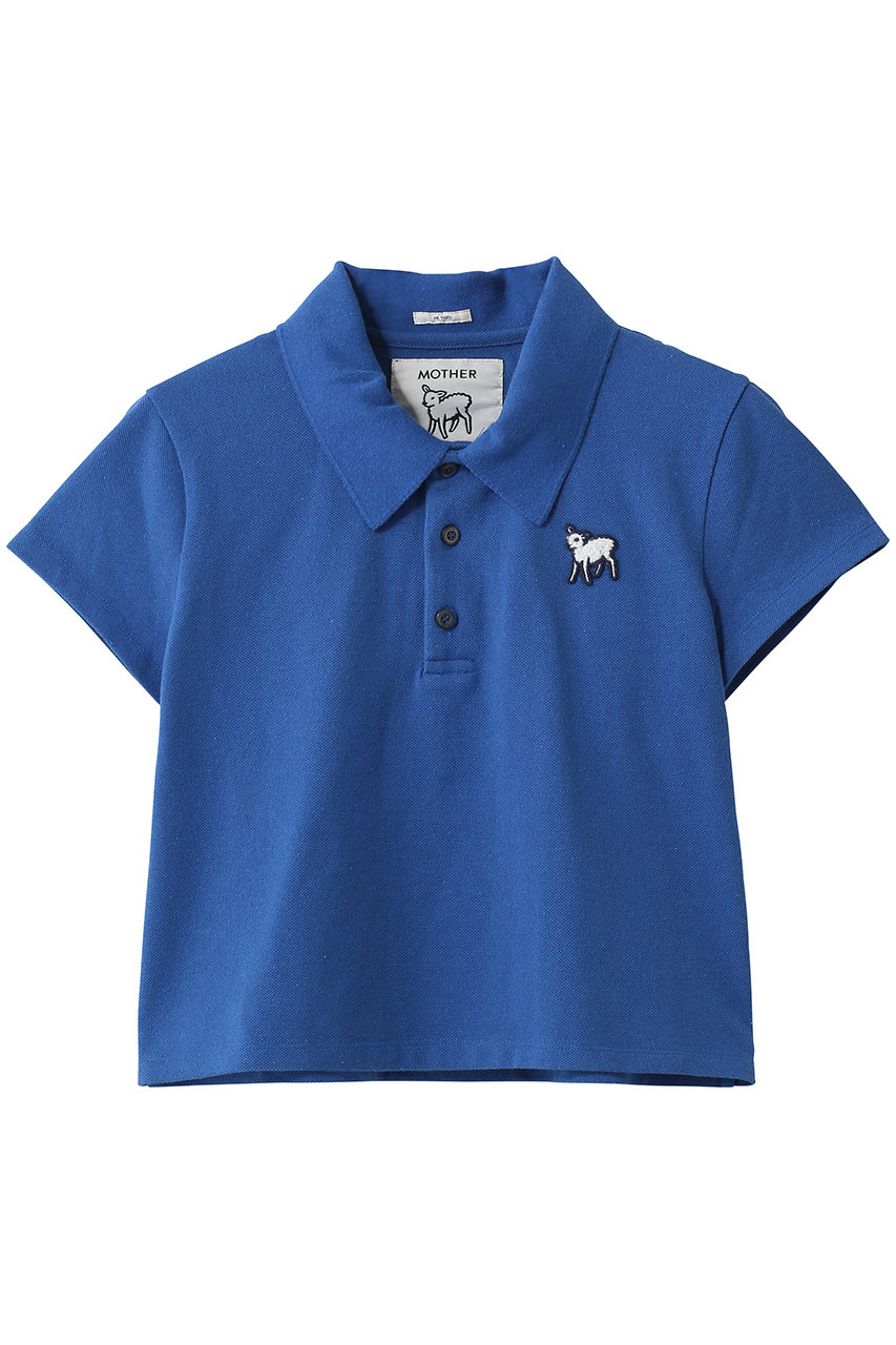 マザー/MOTHERの【LIL】THE MATCH ラムモチーフ クロップドポロシャツ (FHB)(インディゴ/4310700337)