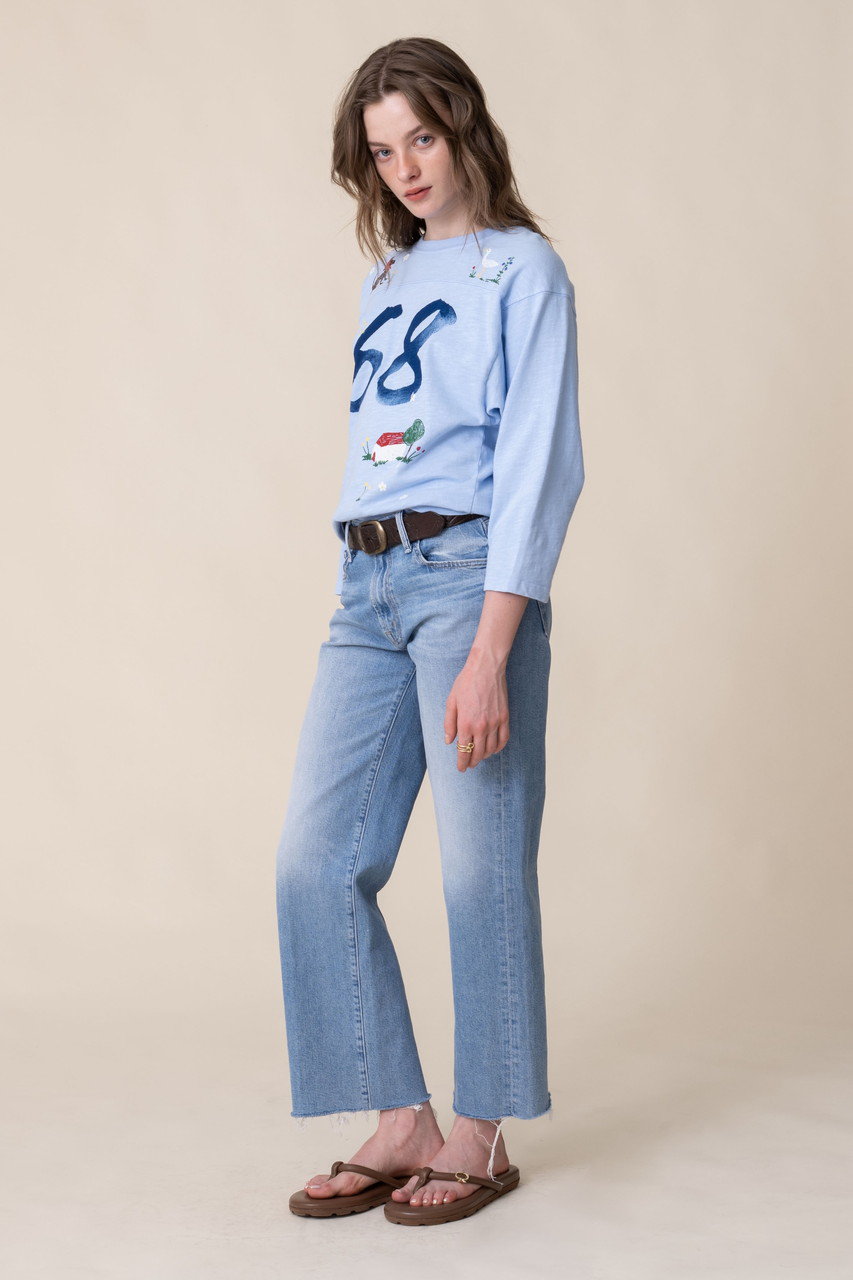 MOTHER(マザー)｜MID RISE RAMBLER ZIP ANKLE FRAY ストレートデニム