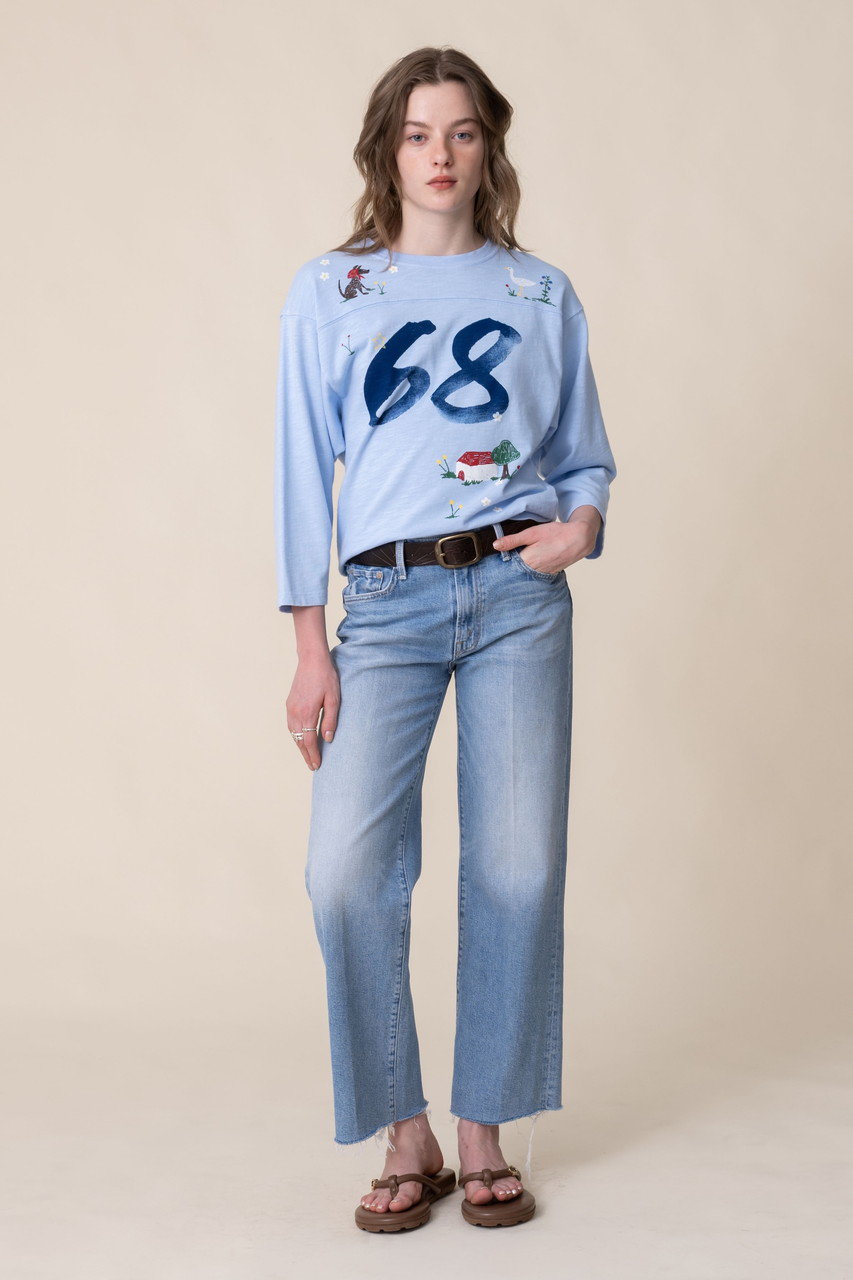 MOTHER(マザー)｜MID RISE RAMBLER ZIP ANKLE FRAY ストレートデニム