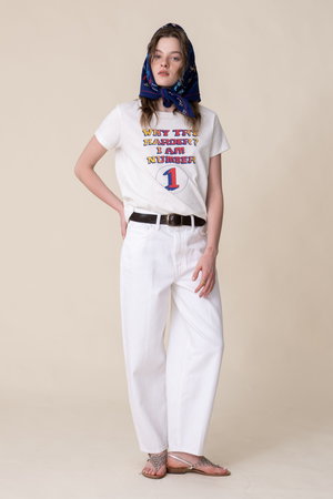 マザー/MOTHERのTHE RABBIT HOLE ANKLE ホワイトデニム (PCK)