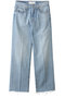 MID RISE RAMBLER ZIP ANKLE FRAY ストレートデニム (FWB) マザー/MOTHER ライトブルー
