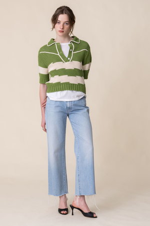 マザー/MOTHERのMID RISE RAMBLER ZIP ANKLE FRAY ストレートデニム (FWB)(110600/110604)