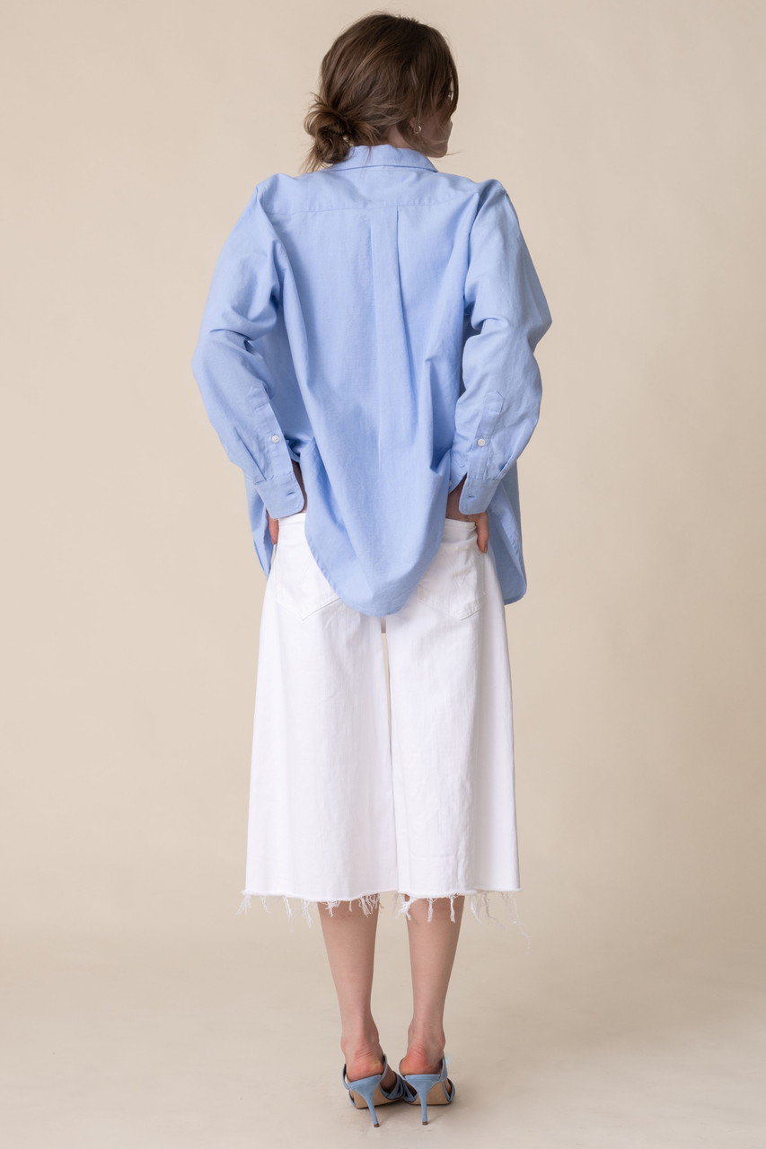 MOTHER(マザー)｜THE WHOLE LOT ZIP TWIST FRAY ホワイトハーフパンツ