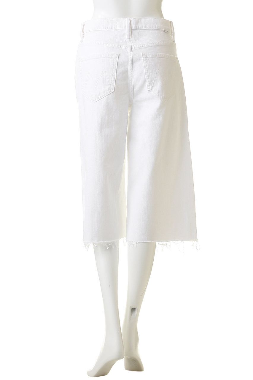 MOTHER(マザー)｜THE WHOLE LOT ZIP TWIST FRAY ホワイトハーフパンツ