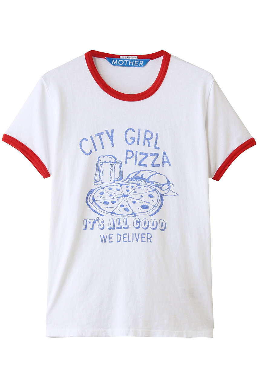 マザー/MOTHERの【LIL】THE GOODIE RINGER PIZZAプリント Tシャツ (CPZ)(ホワイト/4310900309)