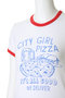 【LIL】THE GOODIE RINGER PIZZAプリント Tシャツ (CPZ) マザー/MOTHER