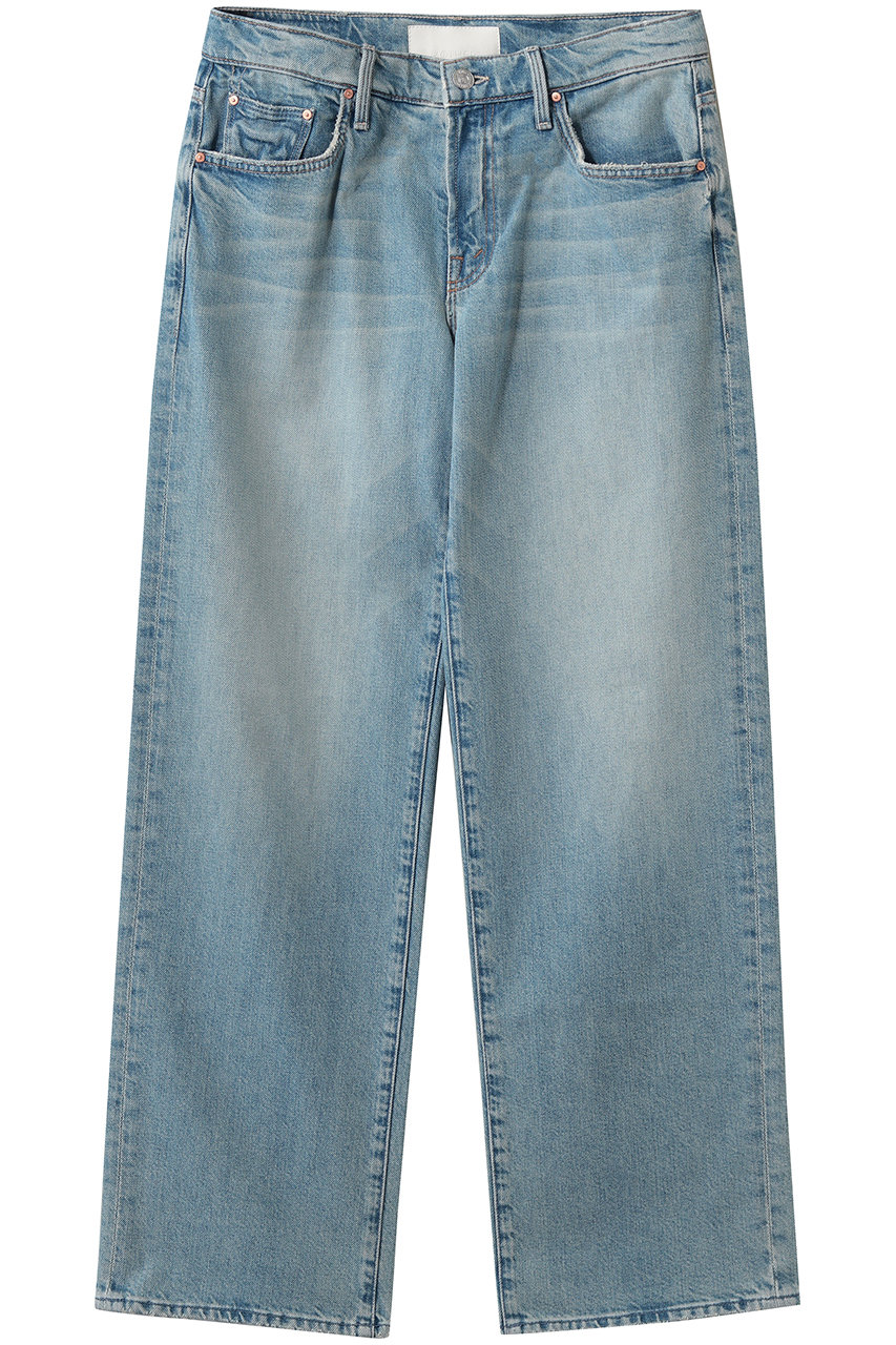 マザー/MOTHERのMID RISE ZIP RAMBLER SKIM ハートモチーフ ストレートデニム (ICO)(ライトブルー/4410600130)