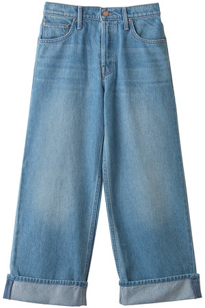 マザー/MOTHERのTHE SMOOTHIE CROP CUFF ロールアップワイドデニム(IEN)(110600/110604)