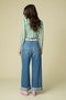 THE SMOOTHIE CROP CUFF ロールアップワイドデニム（IEN） マザー/MOTHER