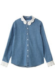 THE FRILLY FOXY BOXY SHIRT フリルカラーデニムシャツ（TYF）