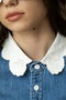 THE FRILLY FOXY BOXY SHIRT フリルカラーデニムシャツ（TYF） マザー/MOTHER