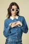 THE FRILLY FOXY BOXY SHIRT フリルカラーデニムシャツ（TYF） マザー/MOTHER