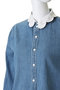 THE FRILLY FOXY BOXY SHIRT フリルカラーデニムシャツ（TYF） マザー/MOTHER
