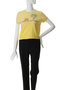 THE ITTY BITTY RINGER パームツリー ロゴTシャツ（DSM） イエロー S マザー/MOTHER