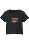 THE ITTY BITTY RINGER リッププリントTシャツ（HEM） マザー/MOTHER ブラック