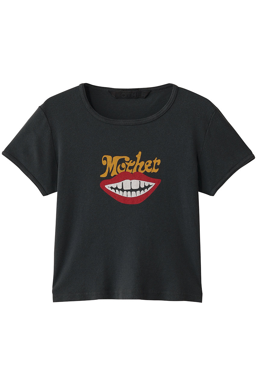 マザー/MOTHERのTHE ITTY BITTY RINGER リッププリントTシャツ（HEM）(ブラック/4410900211)