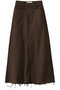 【日本限定】THE CIRCLE MAXI FRAY SKIRT マキシフレアスカート（CBW） マザー/MOTHER ブラウン