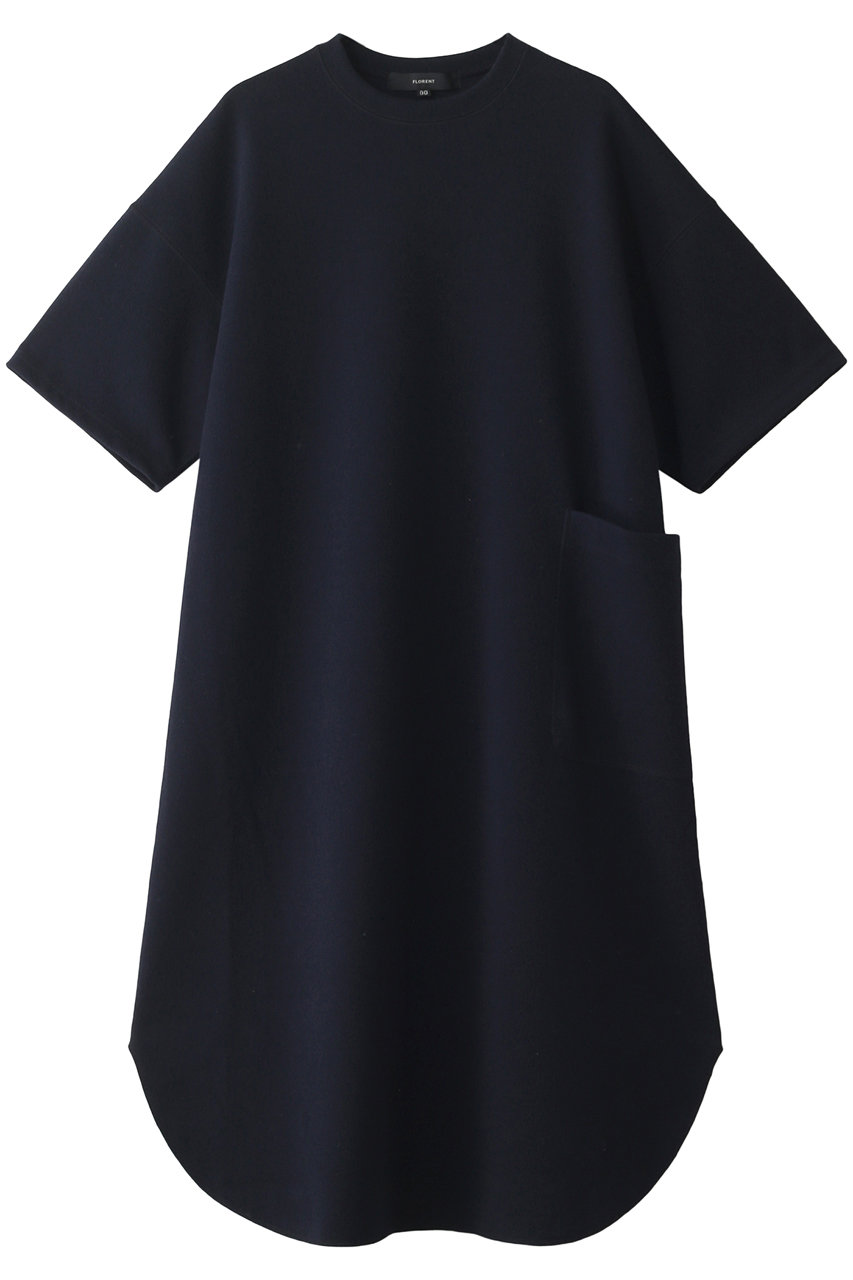 Florent フローレント ブークレイダブルフェイスロングシャツ ネイビー の通販 Elleshop エル ショップ