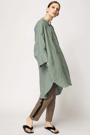 フローレント/FLORENTの60Sフレンチリネンキャンバスワッシャーワンピース