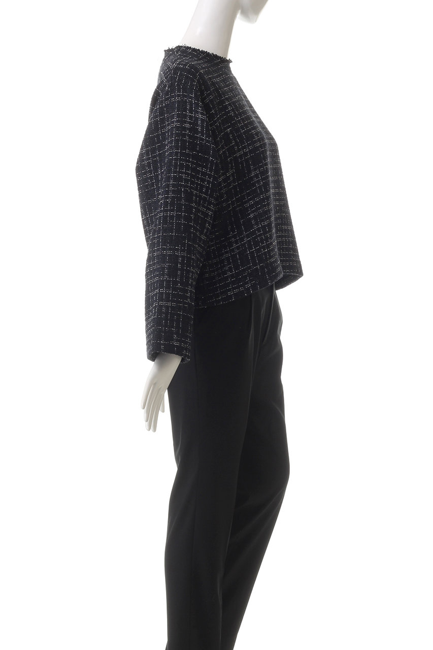 FLORENT(フローレント)｜チェックツイードプルオーバー/ネイビー の