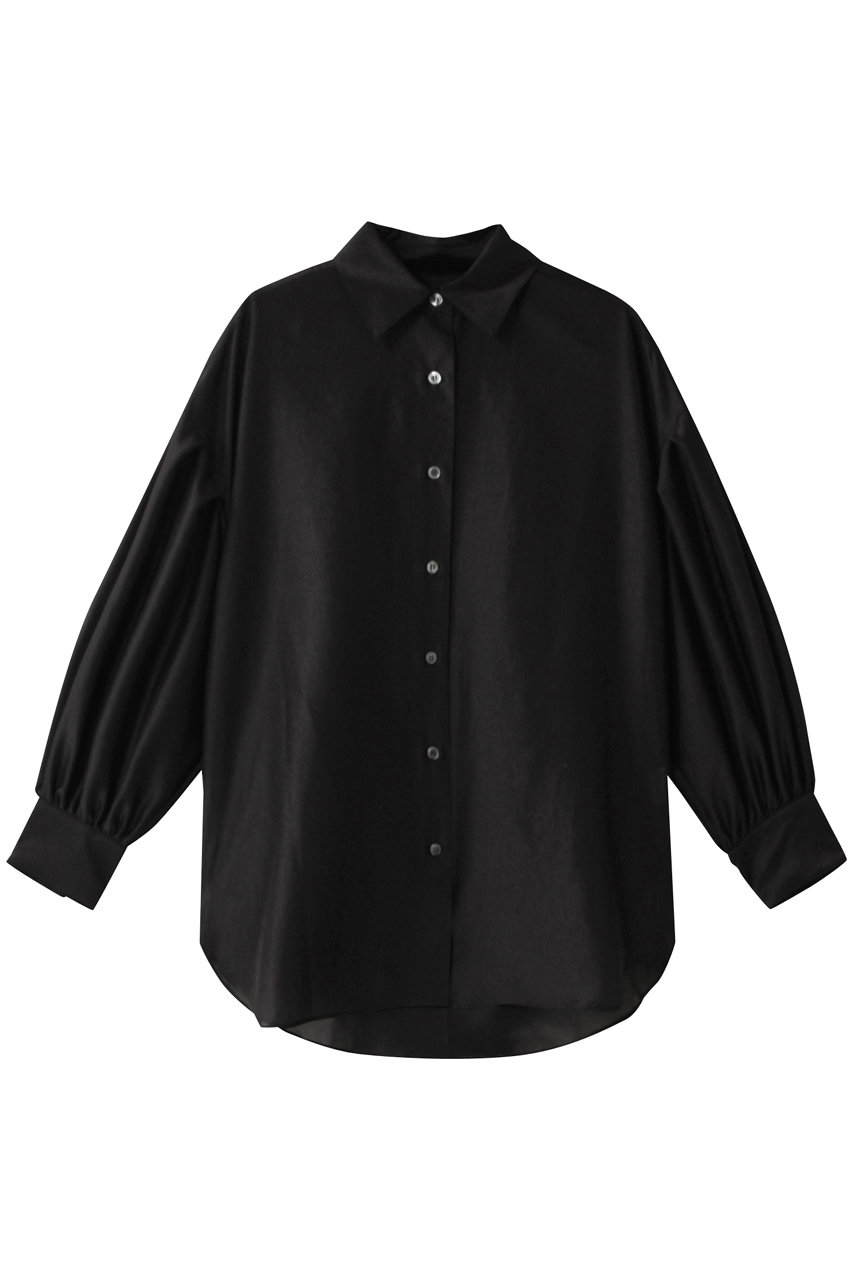 FLORENT シルクライク シアーシャツ (ブラック, 1) フローレント ELLE SHOP FLORENT シルクライク シアーシャツ (ブラック, 1) フローレント ELLE SHOP