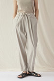 リネン ストレッチ ジョガーパンツ