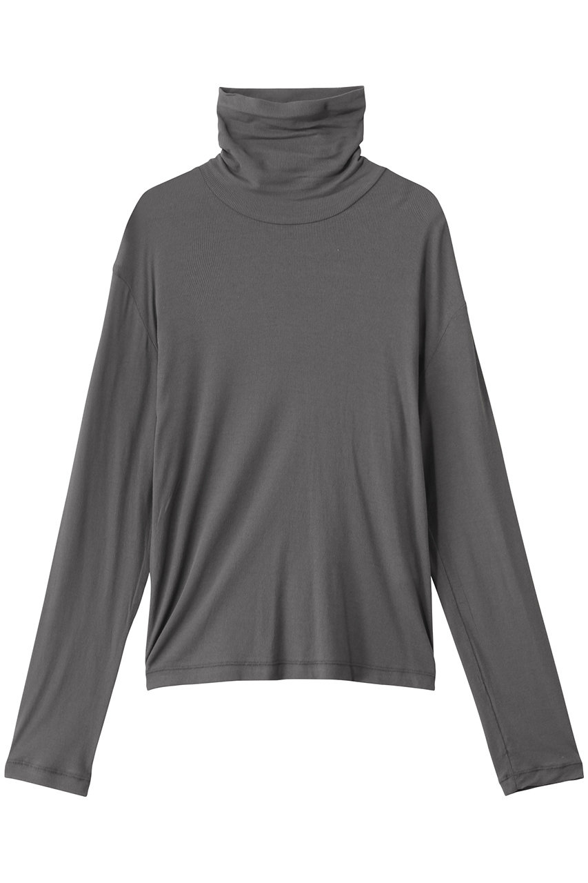 FLORENT リブ タートルネック カットソー (チャコールグレー, 1) フローレント ELLE SHOP FLORENT リブ タートルネック カットソー (チャコールグレー, 1) フローレント ELLE SHOP