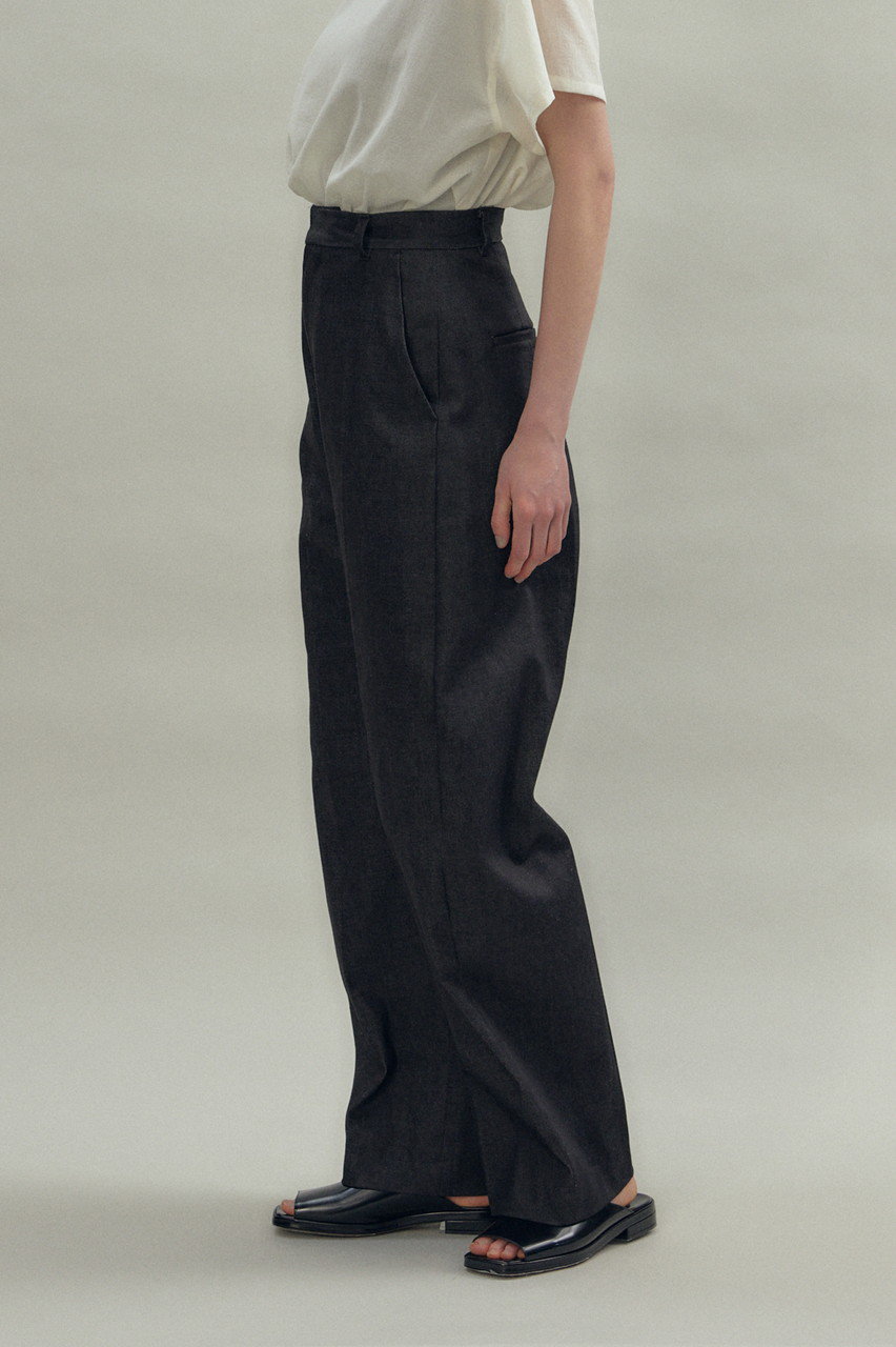 FLORENT(フローレント)｜デニムライク バレル パンツ/ブラック の通販