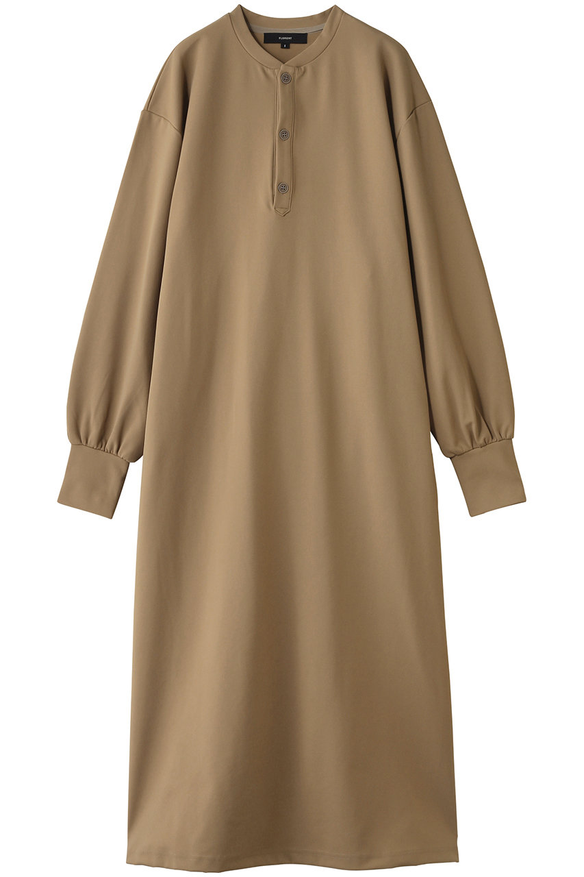 FLORENT ストレッチ カットソー ワンピース (ベージュ, 0) フローレント ELLE SHOP