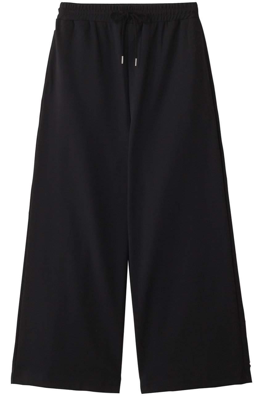 FLORENT ストレッチ ワイド パンツ (ブラック, 38) フローレント ELLE SHOP