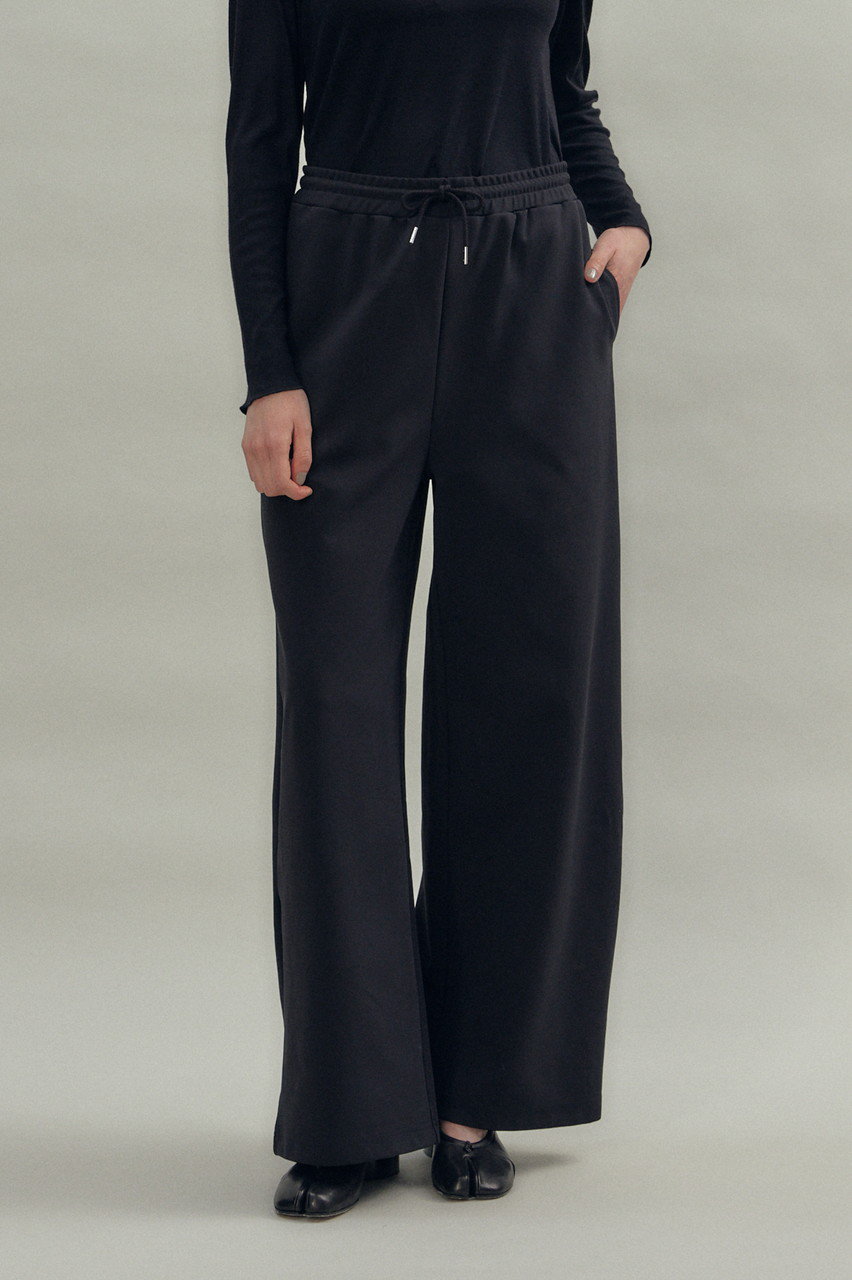 FLORENT(フローレント)｜ストレッチ ワイド パンツ/ブラック の通販