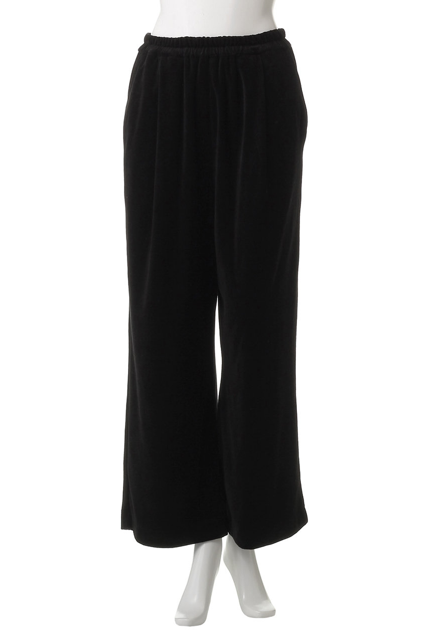 FLORENT(フローレント)｜ベロア ワイド パンツ/ブラック の通販