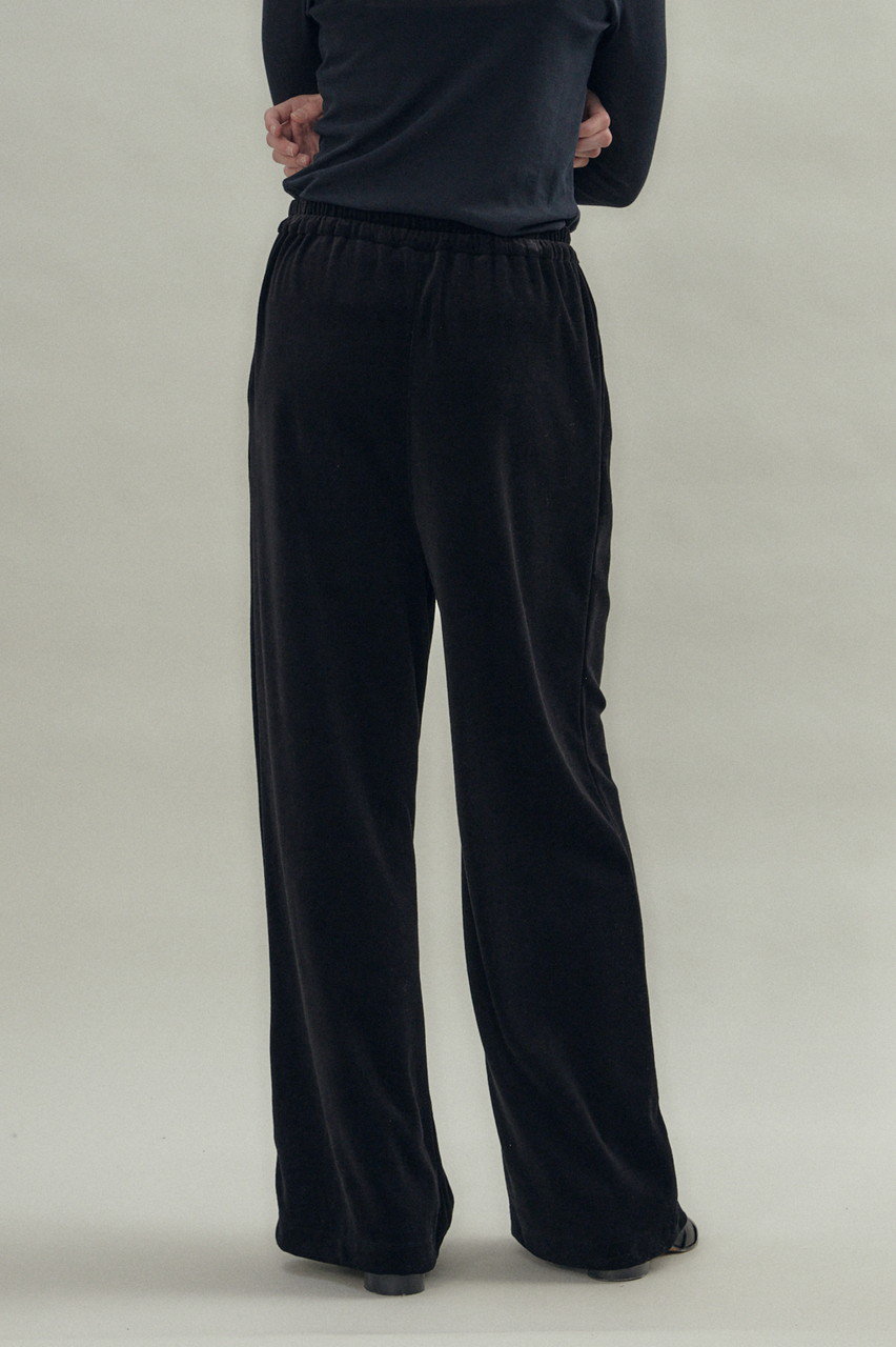 FLORENT(フローレント)｜ベロア ワイド パンツ/ブラック の通販