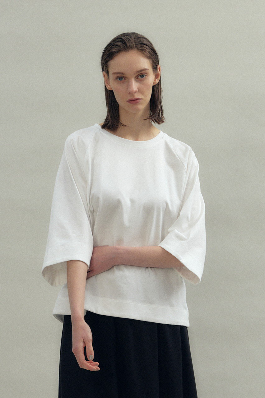 FLORENT◆25AW/コットン天竺カットソー/Tシャツ/O/コットン/ホワイト/2505F06001 FLORENT(フローレント)｜コットン天竺 カットソー/ホワイト の