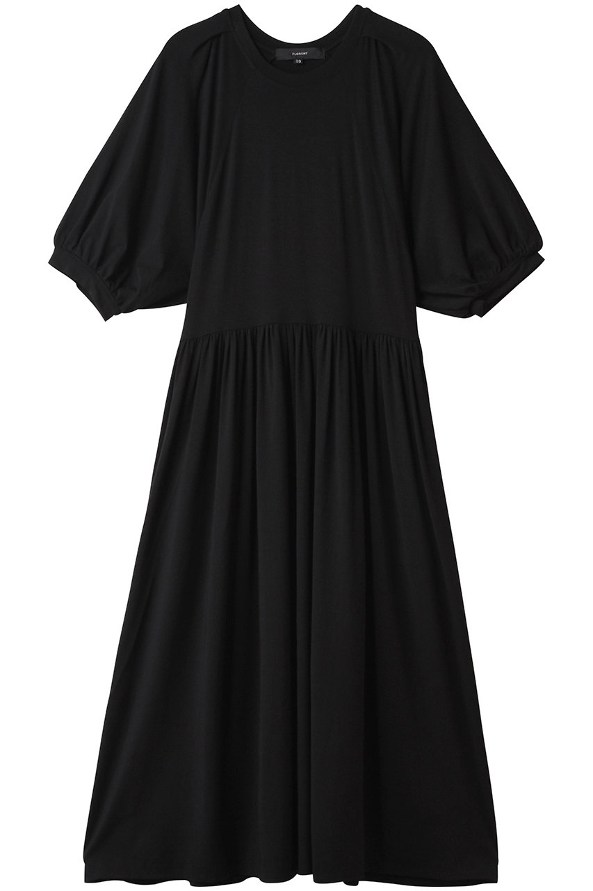 FLORENT レーヨン ストレッチ ワンピース (ブラック, 1) フローレント ELLE SHOP FLORENT レーヨン ストレッチ ワンピース (ブラック, 1) フローレント ELLE SHOP