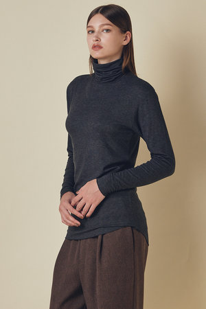 フローレント/FLORENTのベア天竺 ニット タートルネック プルオーバー(110300/110301)