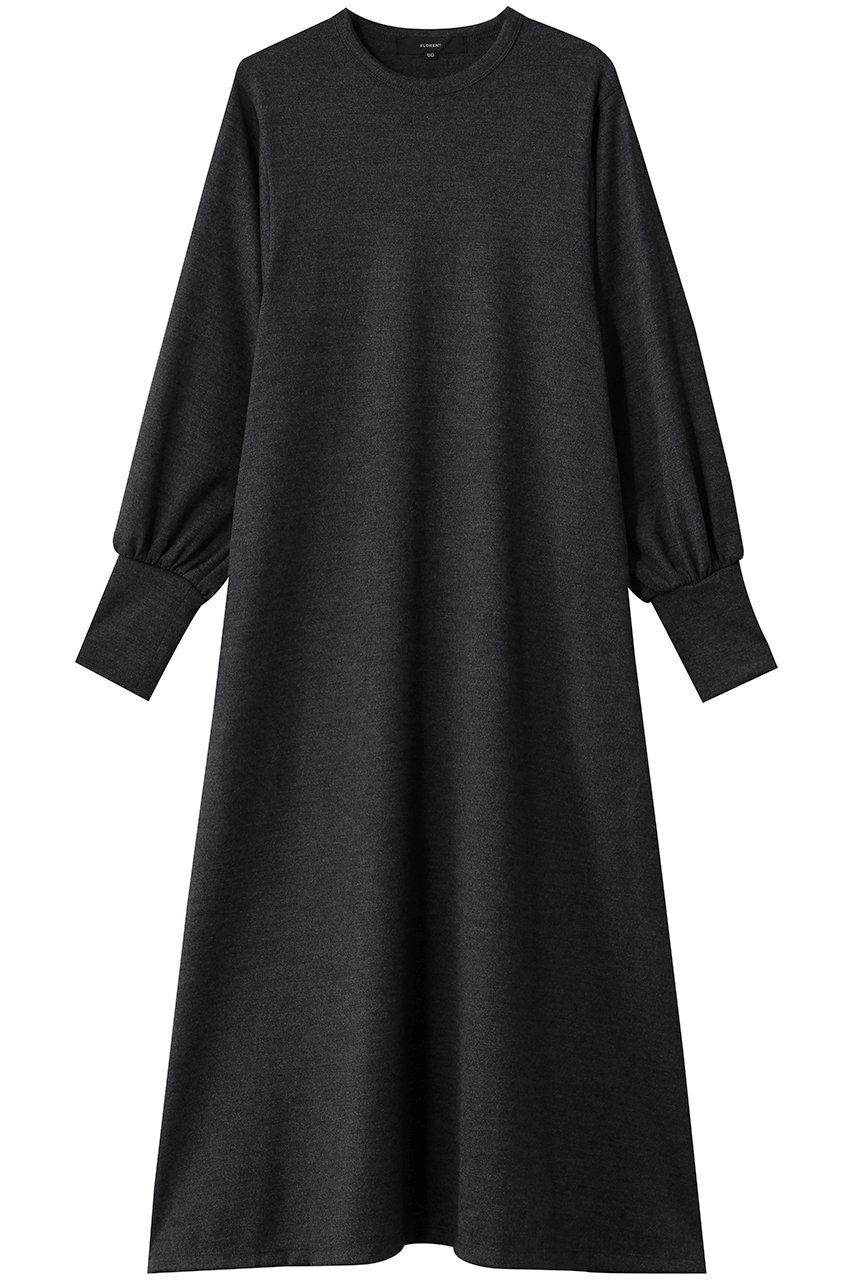 FLORENT ウォッシャブル天竺 ウール ロングドレス (チャコールグレー, 00) フローレント ELLE SHOP FLORENT ウォッシャブル天竺 ウール ロングドレス (チャコールグレー, 00) フローレント ELLE SHOP