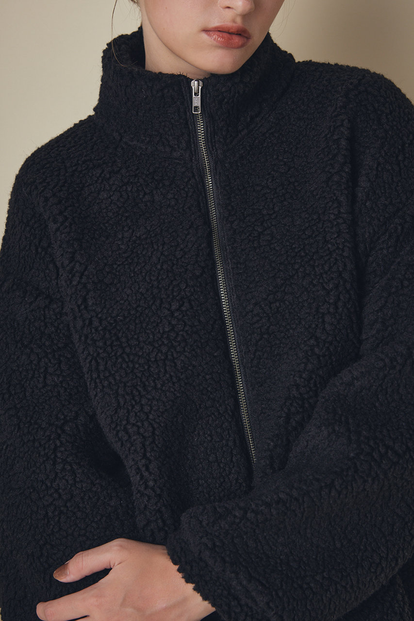 FLORENT(フローレント)｜ウール ミックス ボア ブルゾン/ブラック の