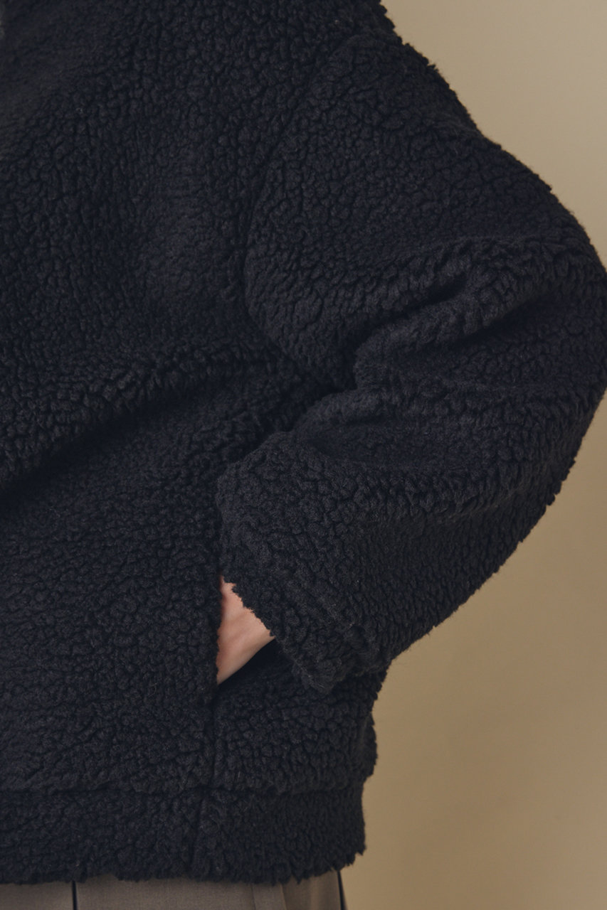 FLORENT(フローレント)｜ウール ミックス ボア ブルゾン/ブラック の