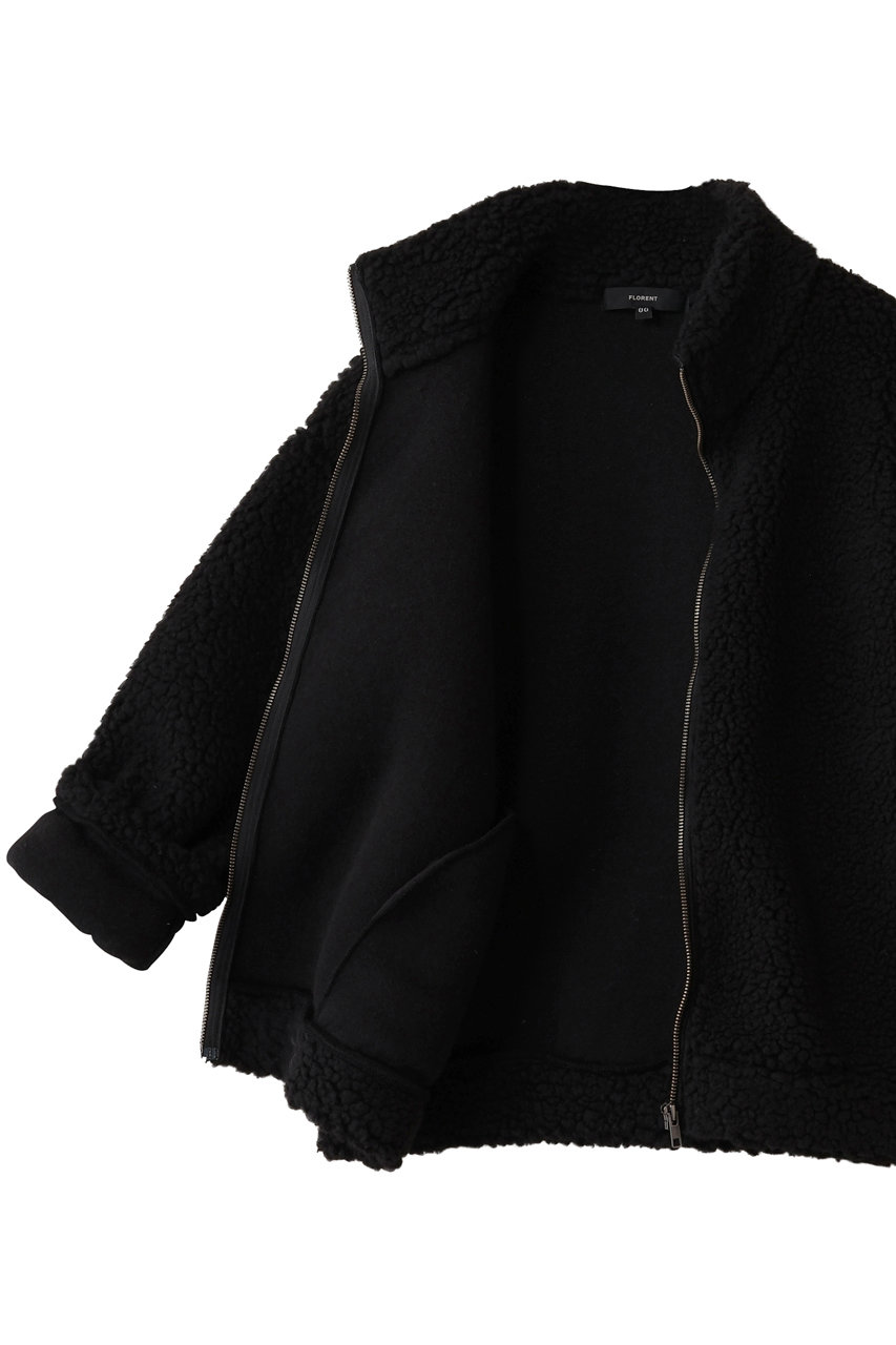 FLORENT(フローレント)｜ウール ミックス ボア ブルゾン/ブラック の