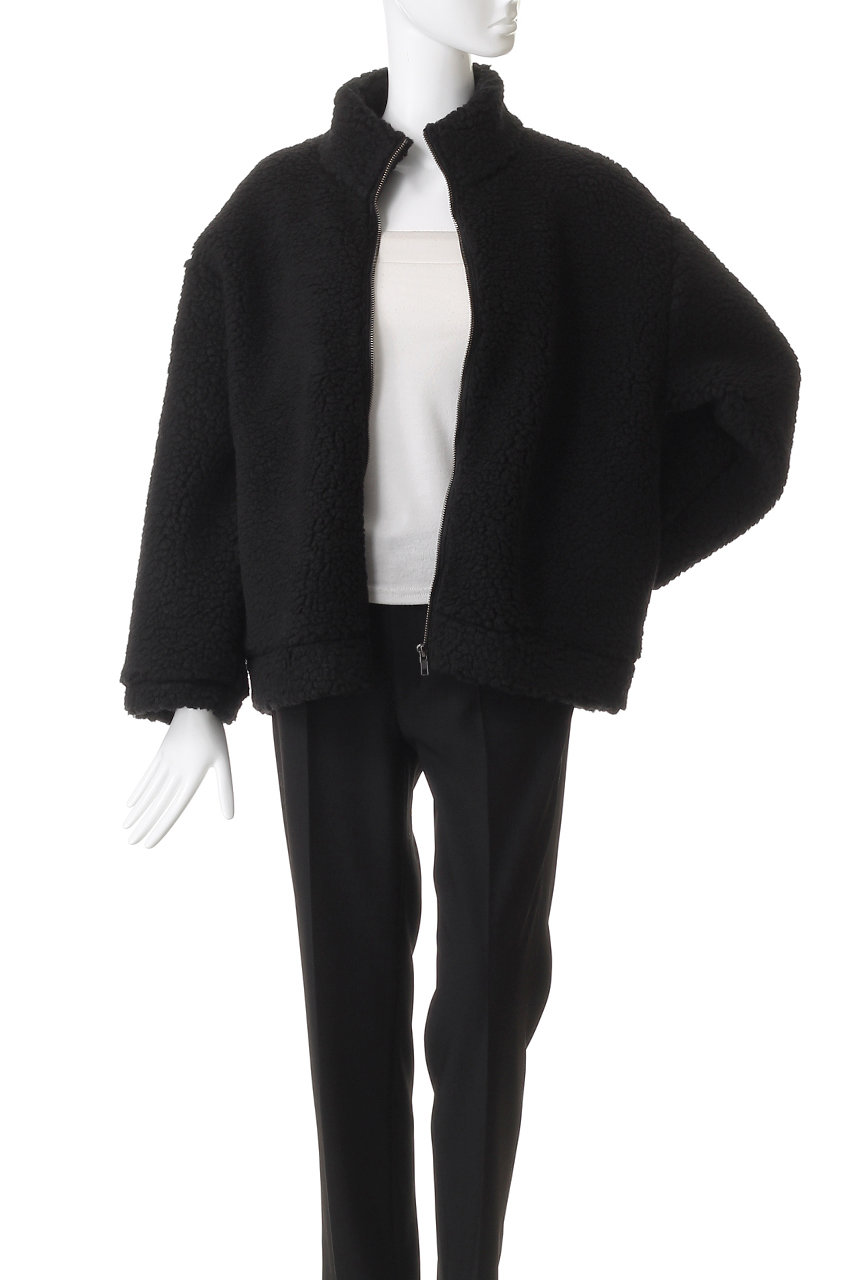 ★FLORENT（フローレント）★美品！ショート丈ボアコート★1 FLORENT(フローレント)｜ウール ミックス ボア ブルゾン/ブラック の