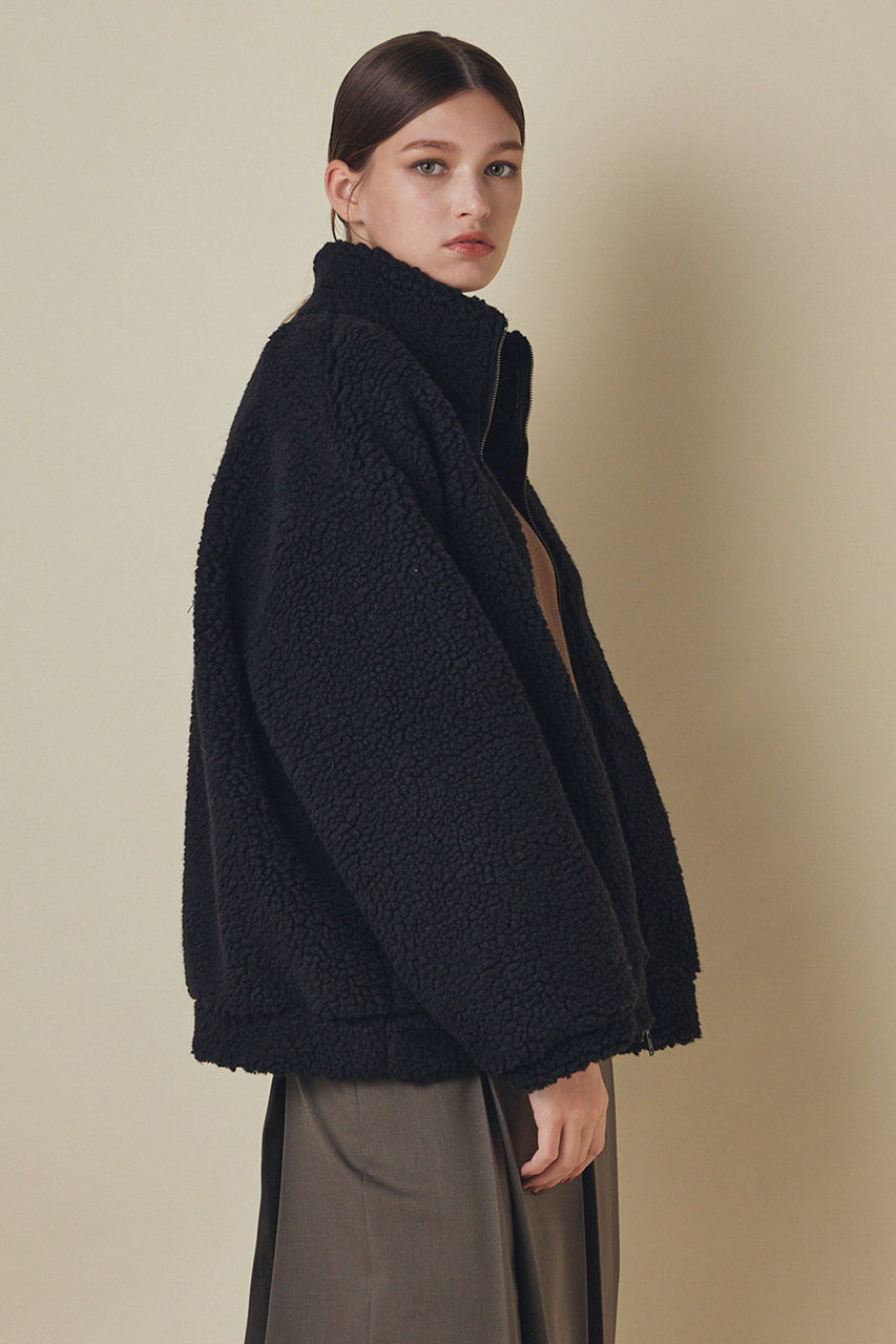 FLORENT(フローレント)｜ウール ミックス ボア ブルゾン/ブラック の