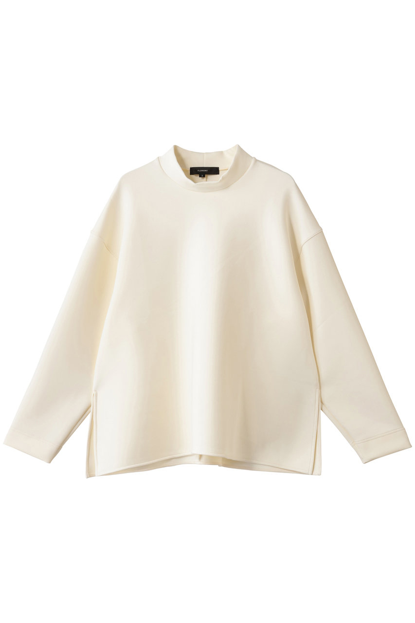 FLORENT コットン ダンボール スタンドカラー トップス (アイボリー, 1) フローレント ELLE SHOP FLORENT コットン ダンボール スタンドカラー トップス (アイボリー, 1) フローレント ELLE SHOP