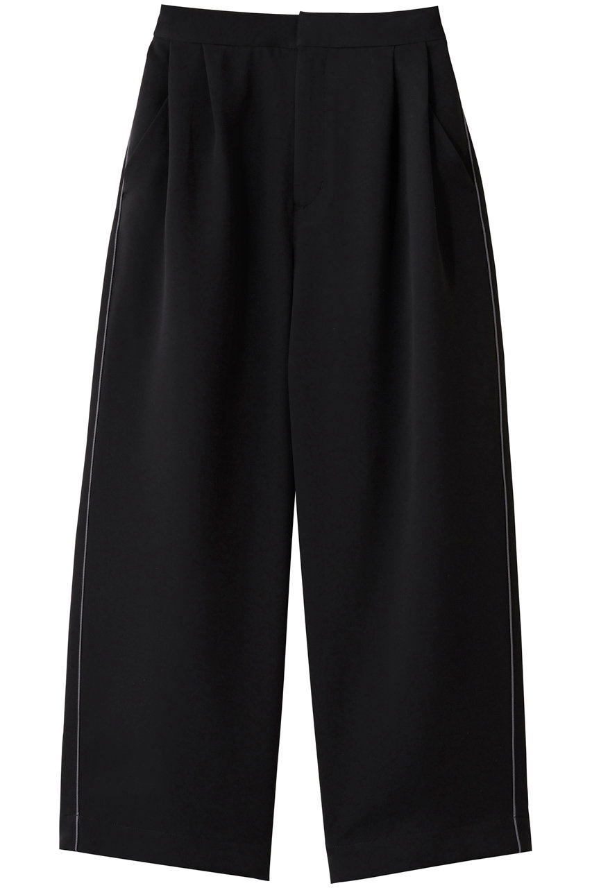 フローレント/FLORENTのポリエステル タック ワイドパンツ(ブラック/2508F04004)