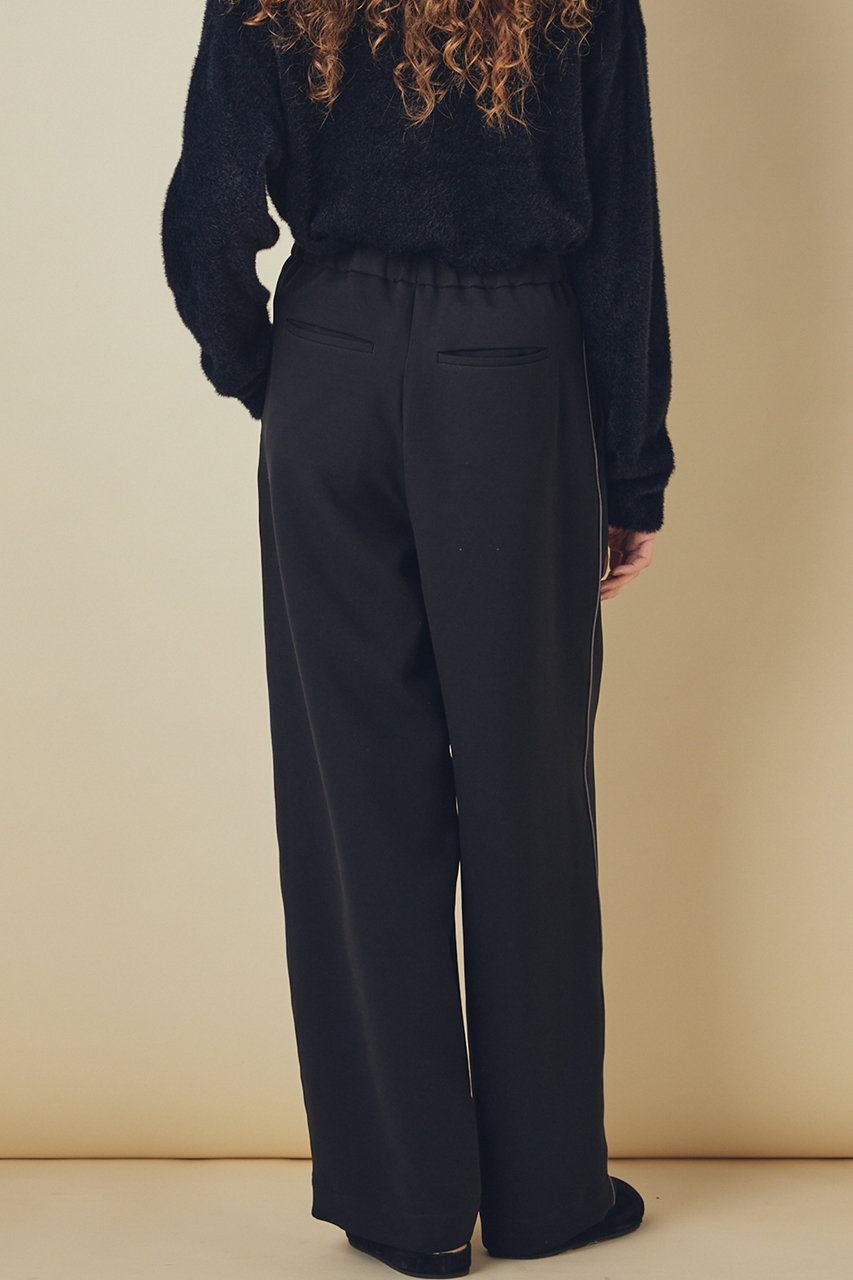 FLORENT(フローレント)｜ポリエステル タック ワイドパンツ/ブラック