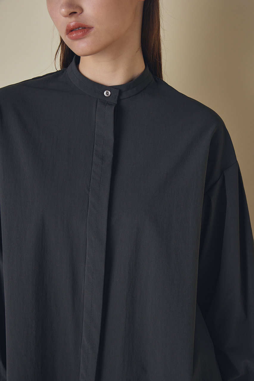 FLORENT(フローレント)｜2WAY バンドカラー フライフロント ブラウス