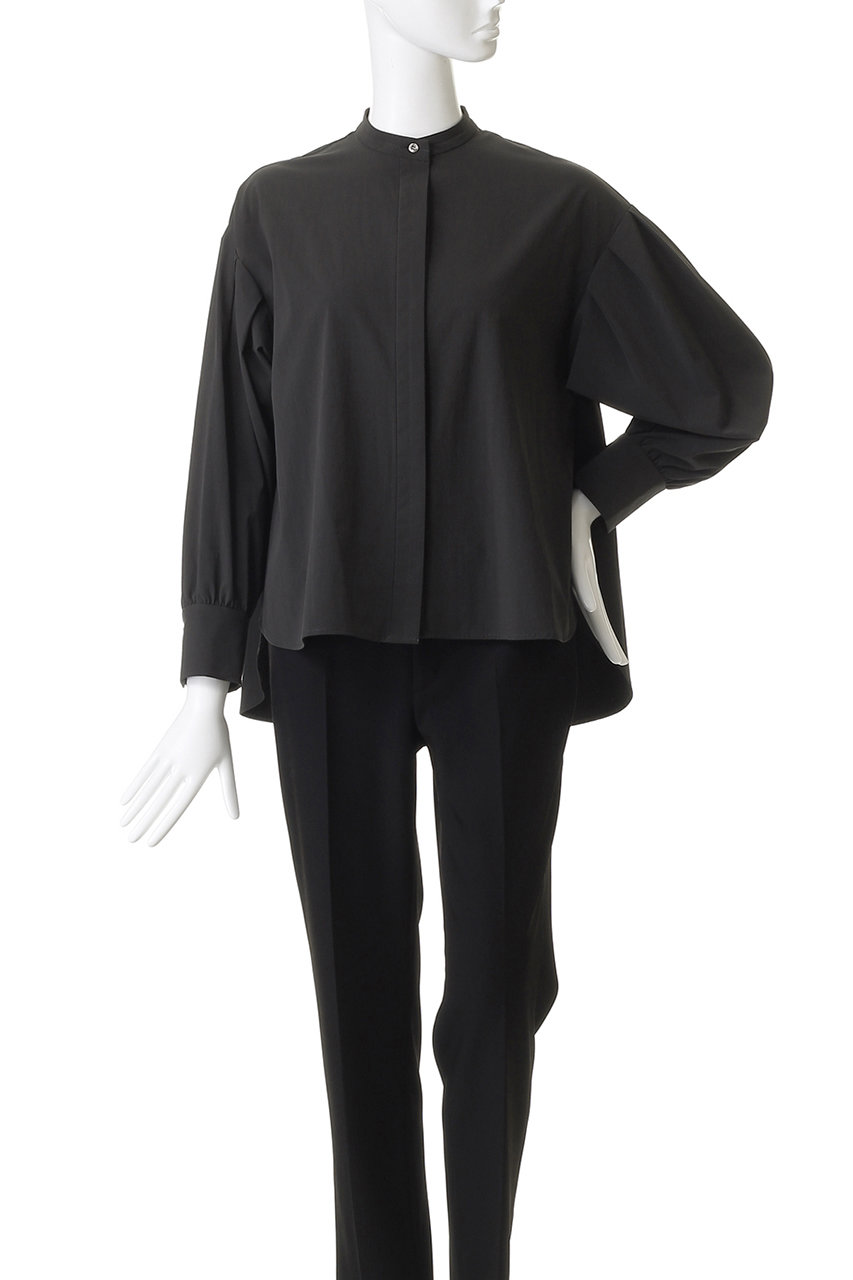 FLORENT(フローレント)｜2WAY バンドカラー フライフロント ブラウス