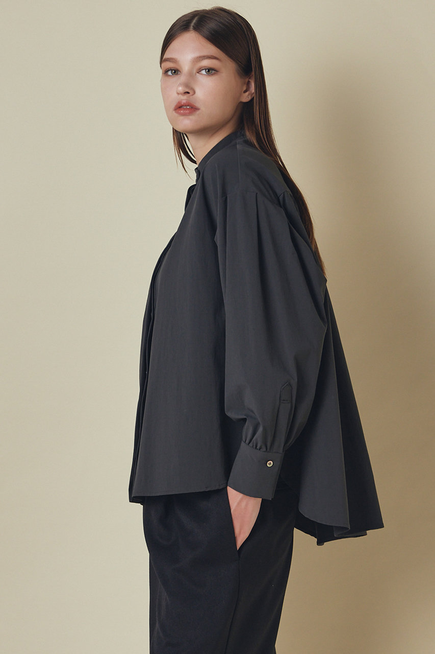 FLORENT(フローレント)｜2WAY バンドカラー フライフロント ブラウス