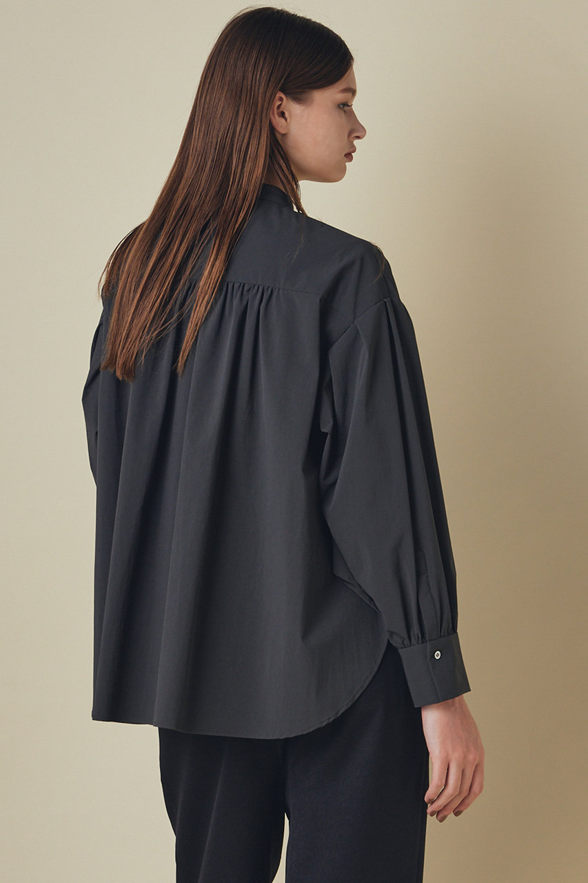 FLORENT(フローレント)｜2WAY バンドカラー フライフロント ブラウス